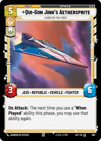 Qui-Gon Jinn's Aethersprite - Guided by the Force (699) (Foil) (699) [Legends of the Force] - The Mythic Store | 24h Order Processing
