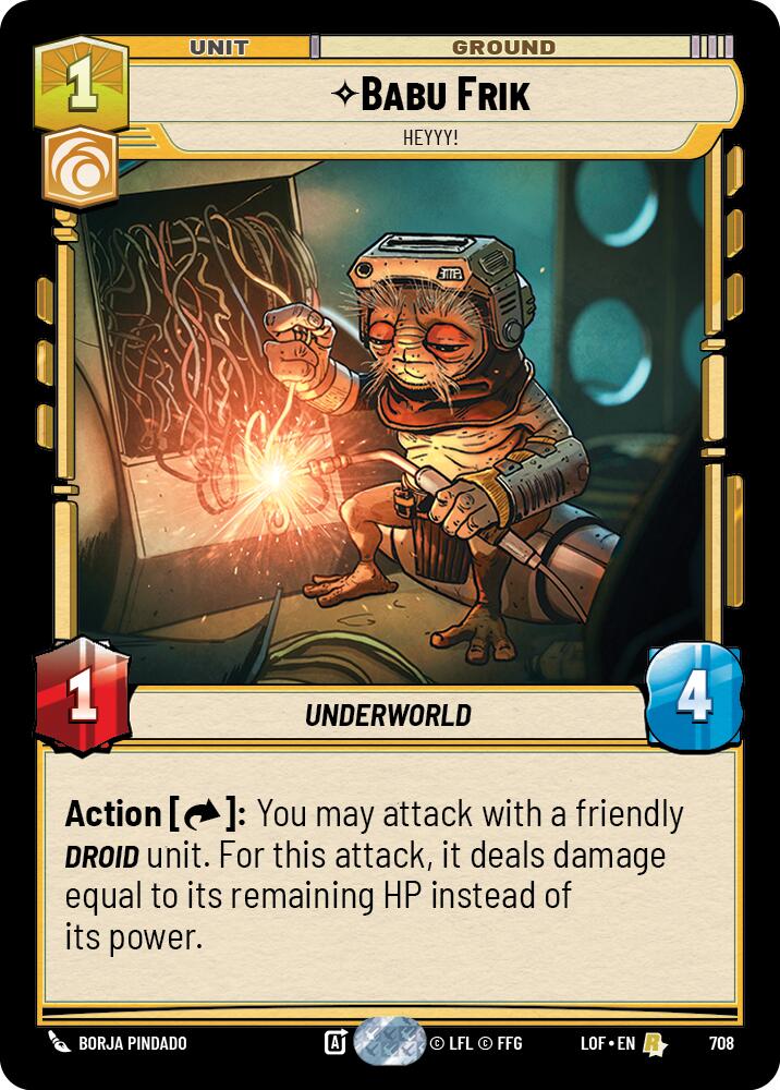 Babu Frik - Heyyy! (708) (Foil) (708) [Legends of the Force] - The Mythic Store | 24h Order Processing