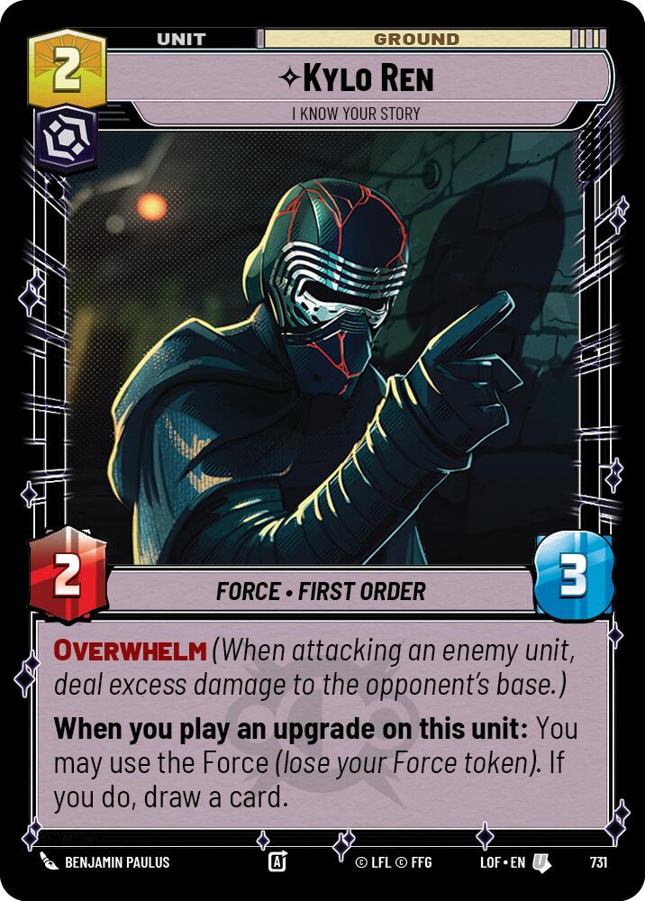 Kylo Ren - I Know Your Story (731) (Foil) (731) [Legends of the Force] - The Mythic Store | 24h Order Processing