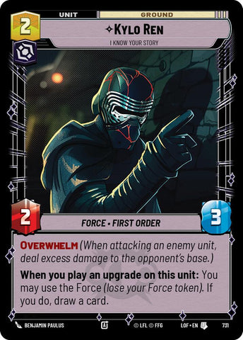Kylo Ren - I Know Your Story (731) (Foil) (731) [Legends of the Force] - The Mythic Store | 24h Order Processing