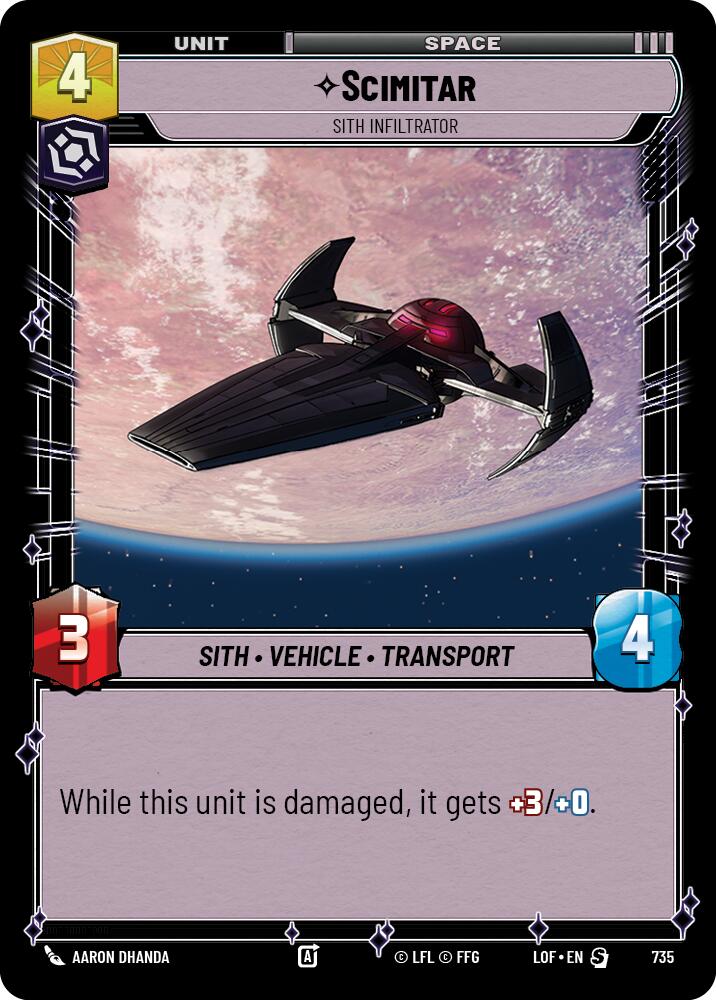 Scimitar - Sith Infiltrator (735) (Foil) (735) [Legends of the Force] - The Mythic Store | 24h Order Processing