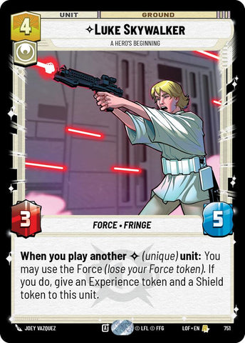 Luke Skywalker - A Hero's Beginning (751) (Foil) (751) [Legends of the Force] - The Mythic Store | 24h Order Processing