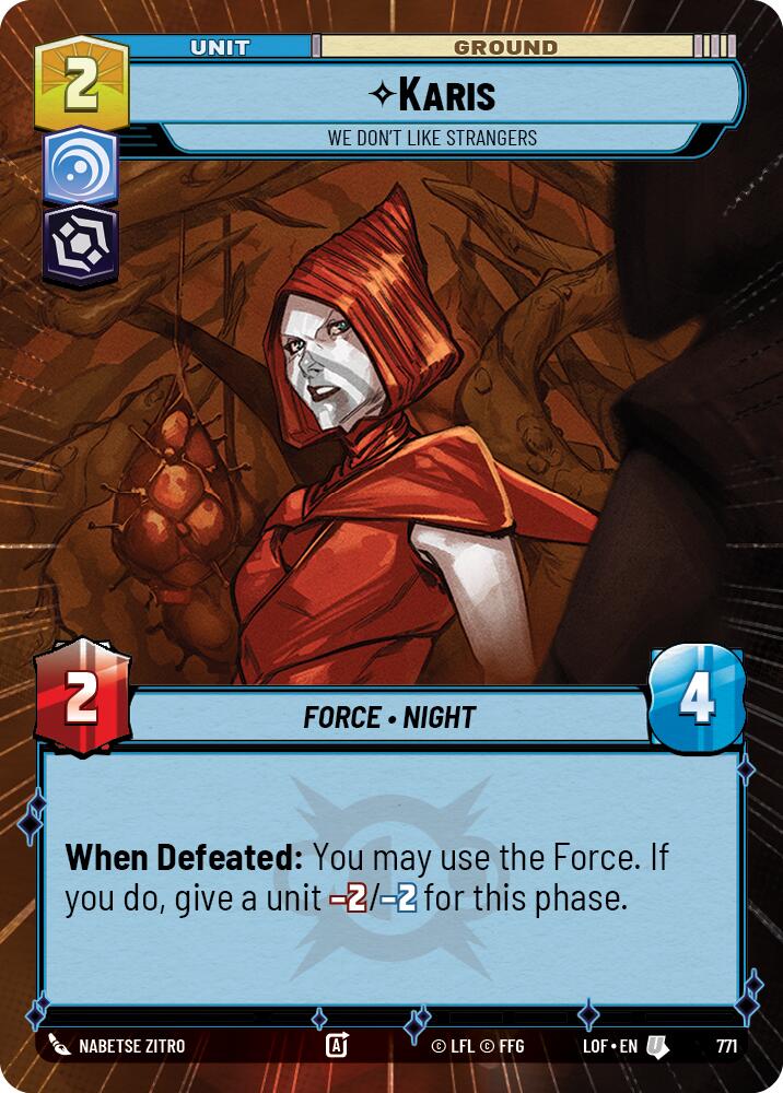 Karis - We Don't Like Strangers (771) (Hyperspace Foil) (771) [Legends of the Force] - The Mythic Store | 24h Order Processing