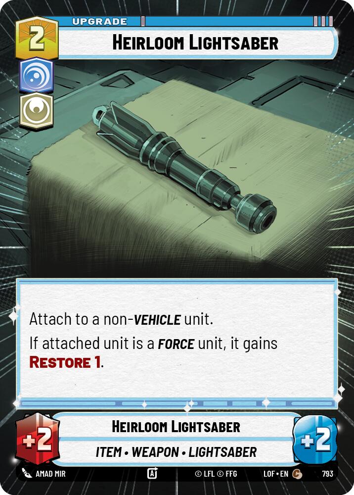 Heirloom Lightsaber (793) (Hyperspace Foil) (793) [Legends of the Force] - The Mythic Store | 24h Order Processing
