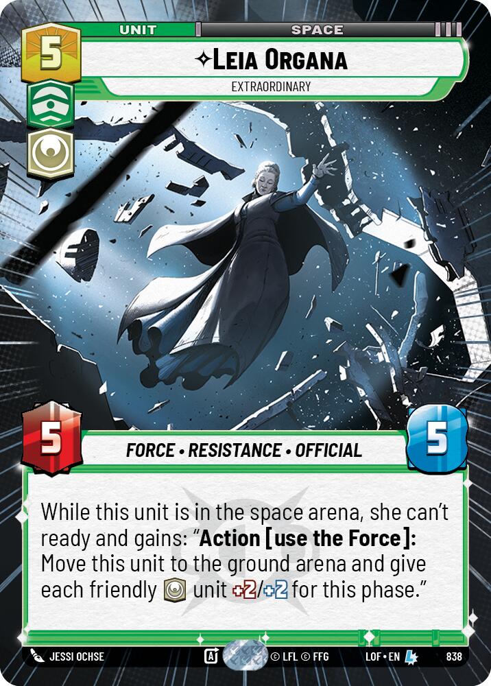 Leia Organa - Extraordinary (838) (Hyperspace Foil) (838) [Legends of the Force] - The Mythic Store | 24h Order Processing