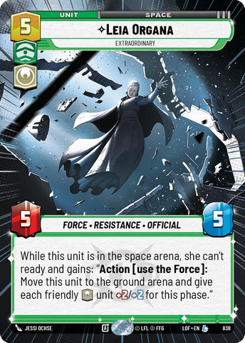 Leia Organa - Extraordinary (838) (Hyperspace Foil) (838) [Legends of the Force] - The Mythic Store | 24h Order Processing