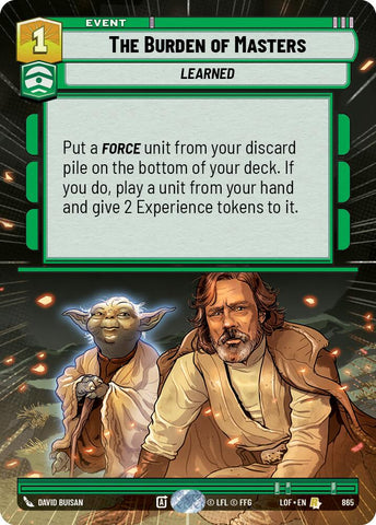 The Burden of Masters (865) (Hyperspace Foil) (865) [Legends of the Force] - The Mythic Store | 24h Order Processing