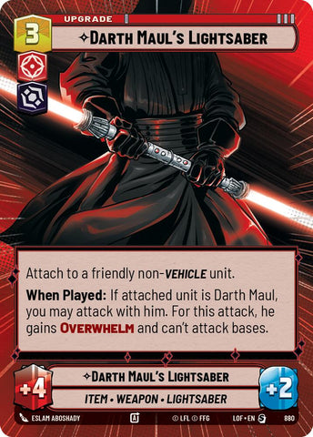 Darth Maul's Lightsaber (880) (Hyperspace Foil) (880) [Legends of the Force] - The Mythic Store | 24h Order Processing