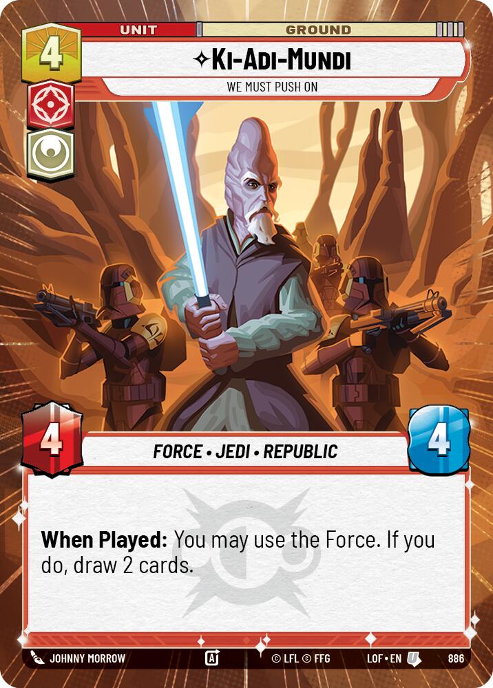 Ki-Adi-Mundi - We Must Push On (886) (Hyperspace Foil) (886) [Legends of the Force] - The Mythic Store | 24h Order Processing