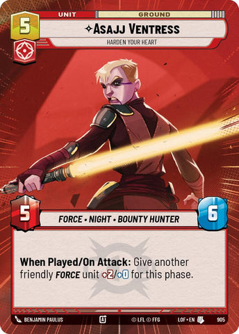 Asajj Ventress - Harden Your Heart (905) (Hyperspace Foil) (905) [Legends of the Force] - The Mythic Store | 24h Order Processing