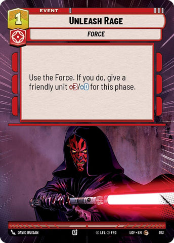 Unleash Rage (913) (Hyperspace Foil) (913) [Legends of the Force] - The Mythic Store | 24h Order Processing