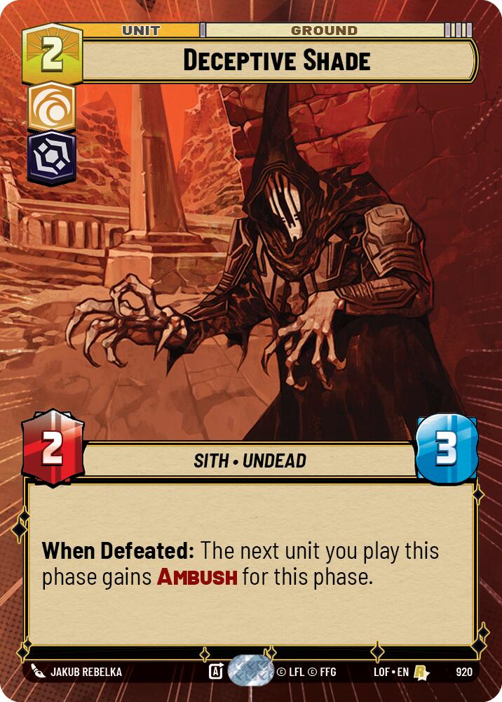 Deceptive Shade (920) (Hyperspace Foil) (920) [Legends of the Force] - The Mythic Store | 24h Order Processing