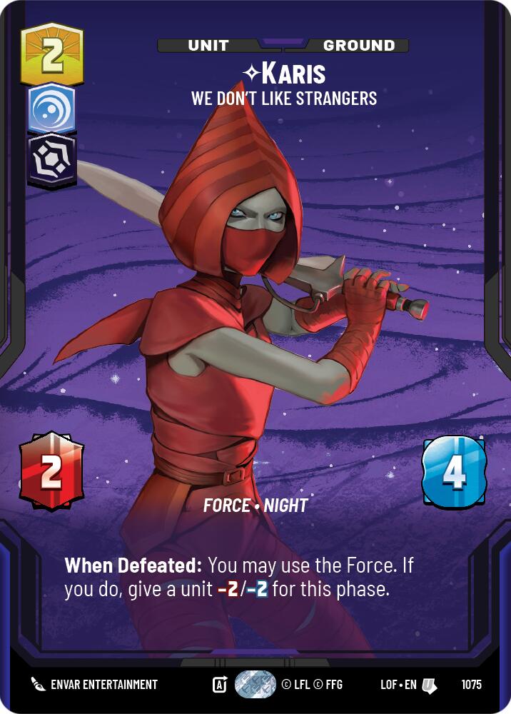 Karis - We Don't Like Strangers (1075) (Prestige Foil) (1075) [Legends of the Force] - The Mythic Store | 24h Order Processing