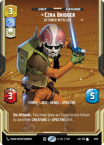 Ezra Bridger - Attuned With Life (1078) (Prestige Foil) (1078) [Legends of the Force] - The Mythic Store | 24h Order Processing