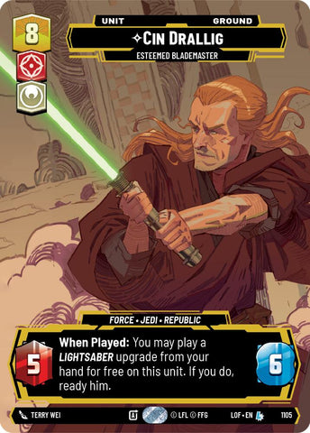 Cin Drallig - Esteemed Blademaster (1105) (Prestige Foil) (1105) [Legends of the Force] - The Mythic Store | 24h Order Processing