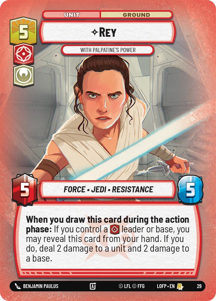 Rey - With Palpatine's Power (29) (29) [Legends of the Force: Weekly Play] - The Mythic Store | 24h Order Processing