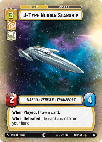 J-Type Nubian Starship (36) (36) [Legends of the Force: Weekly Play] - The Mythic Store | 24h Order Processing