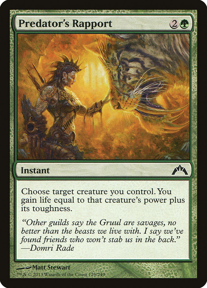 Predator's Rapport [Gatecrash] - The Mythic Store | 24h Order Processing