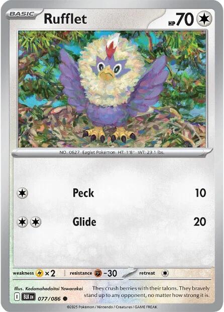 Rufflet (077/086) [Scarlet & Violet: Black Bolt] - The Mythic Store | 24h Order Processing