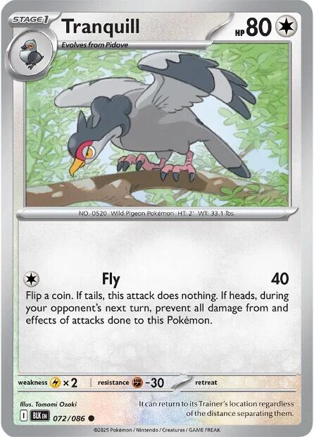 Tranquill (072/086) [Scarlet & Violet: Black Bolt] - The Mythic Store | 24h Order Processing