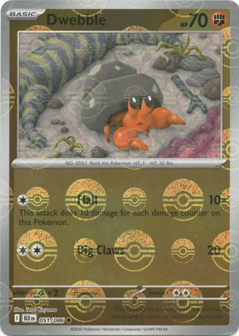 Dwebble (051/086) (Poke Ball Pattern) [Scarlet & Violet: Black Bolt] - The Mythic Store | 24h Order Processing