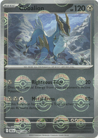 Cobalion (066/086) (Poke Ball Pattern) [Scarlet & Violet: Black Bolt] - The Mythic Store | 24h Order Processing