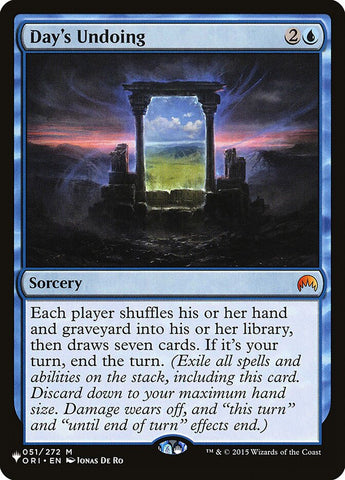 Day's Undoing [The List] - The Mythic Store | 24h Order Processing