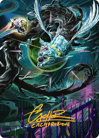 Quantum Riddler Art Card (Gold-Stamped Signature) [Edge of Eternities Art Series] - The Mythic Store | 24h Order Processing