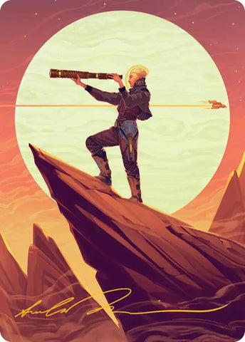 Sami, Wildcat Captain Art Card (Gold-Stamped Signature) [Edge of Eternities Art Series] - The Mythic Store | 24h Order Processing