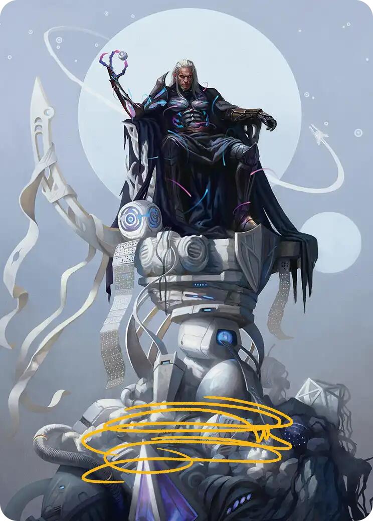 Tezzeret, Cruel Captain Art Card (35/54) (Gold-Stamped Signature) [Edge of Eternities Art Series] - The Mythic Store | 24h Order Processing