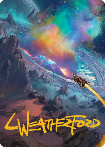 Meteor Crater Art Card (Gold-Stamped Signature) [Edge of Eternities Art Series] - The Mythic Store | 24h Order Processing