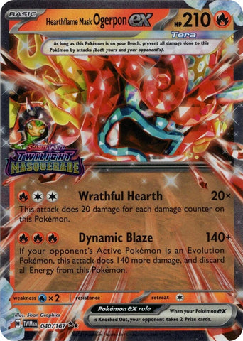 Hearthflame Mask Ogerpon ex (040/167) (Stamped) [Miscellaneous Cards] - The Mythic Store | 24h Order Processing