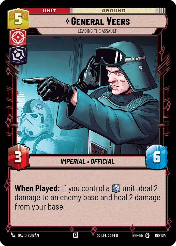 General Veers (88/104) - Leading the Assault (88/104) [Intro Battle: Hoth] - The Mythic Store | 24h Order Processing