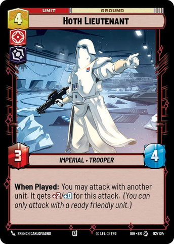 Hoth Lieutenant (92/104) (92/104) [Intro Battle: Hoth] - The Mythic Store | 24h Order Processing