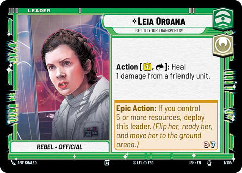 Leia Organa (1/104) - Get To Your Transports! (1/104) [Intro Battle: Hoth] - The Mythic Store | 24h Order Processing