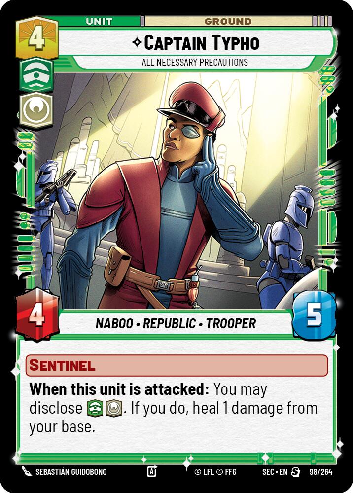 Captain Typho (98/264) - All Necessary Precautions (98/264) [Secrets of Power] - The Mythic Store | 24h Order Processing