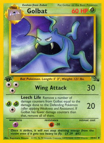 Golbat (34/62) [Fossil 1st Edition] - The Mythic Store | 24h Order Processing