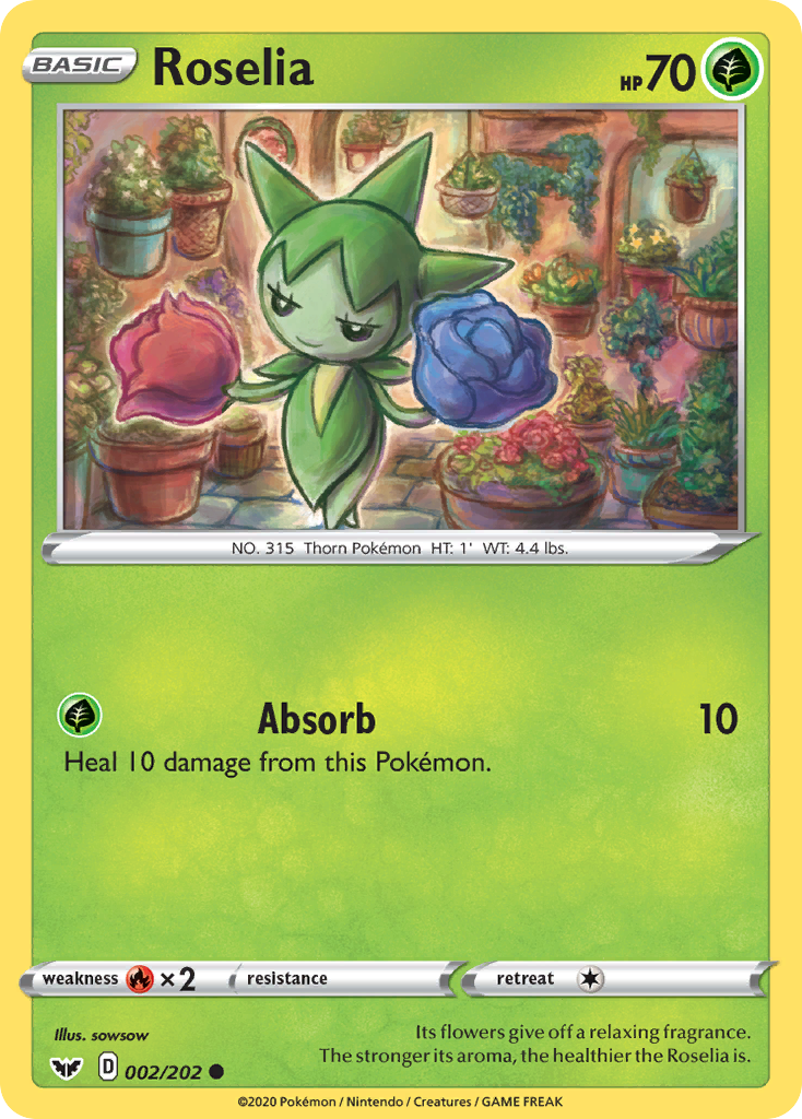 Roselia (002/202) [Sword & Shield: Base Set] - The Mythic Store | 24h Order Processing