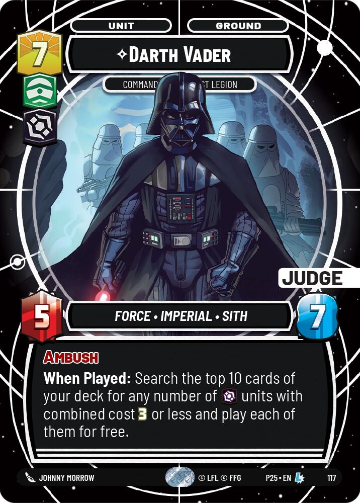 Darth Vader (117) - Commanding the First Legion (117) [Judge Promos] - The Mythic Store | 24h Order Processing