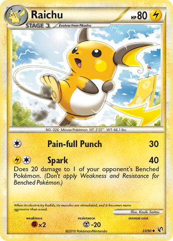 Raichu (33/90) [HeartGold & SoulSilver: Undaunted] - The Mythic Store | 24h Order Processing