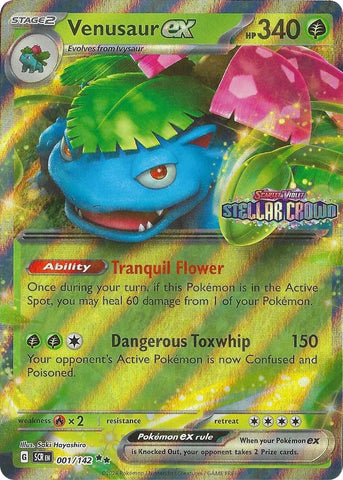 Venusaur ex (001/142) (Stellar Crown Stamp) [Miscellaneous Cards] - The Mythic Store | 24h Order Processing