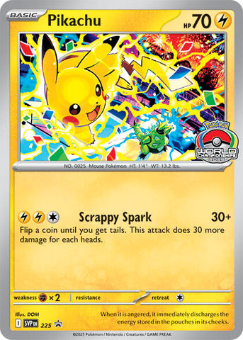 Pikachu (225) (World Championship 2025) [Scarlet & Violet: Black Star Promos] - The Mythic Store | 24h Order Processing