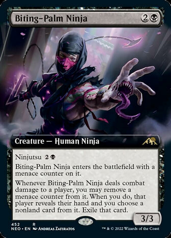 Biting-Palm Ninja (Extended Art) [Kamigawa: Neon Dynasty] - The Mythic Store | 24h Order Processing