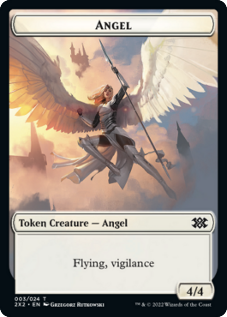 Elemental // Angel Double-Sided Token [Double Masters 2022 Tokens] - The Mythic Store | 24h Order Processing