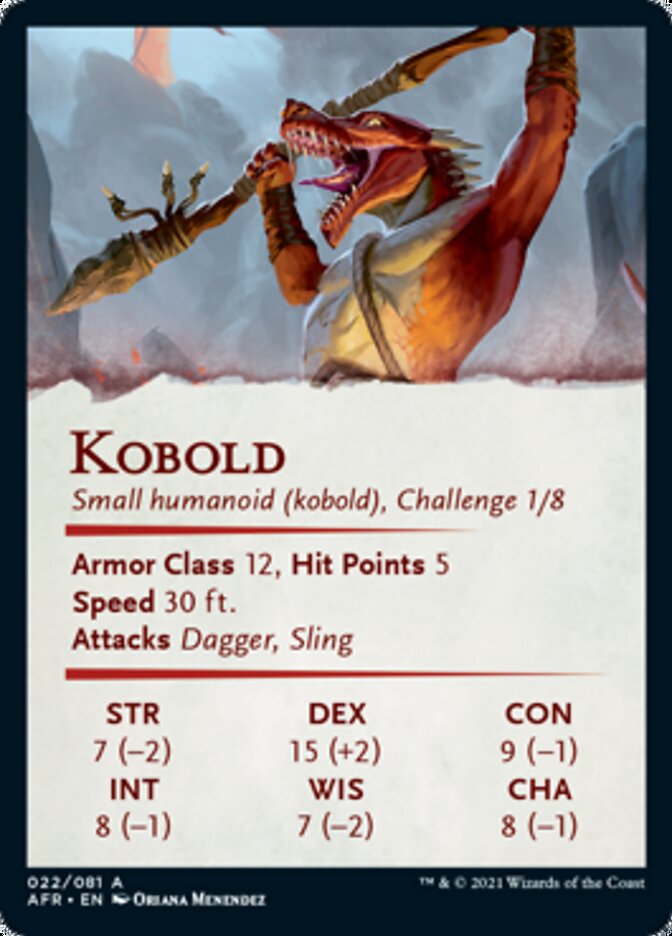 Kobold Art Card (Gold-Stamped Signature) [Dungeons & Dragons: Adventures in the Forgotten Realms Art Series] - The Mythic Store | 24h Order Processing