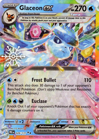 Glaceon ex (026/131) (Holiday Calendar) [Miscellaneous Cards] - The Mythic Store | 24h Order Processing