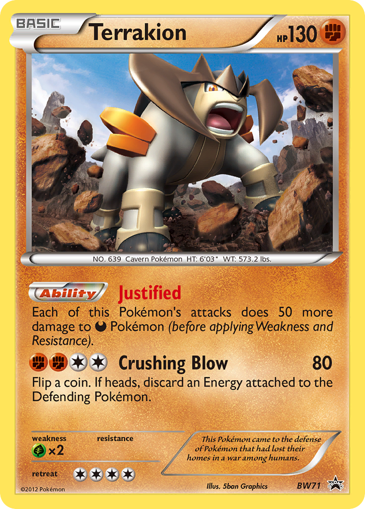 Terrakion (BW71) [Black & White: Black Star Promos] - The Mythic Store | 24h Order Processing