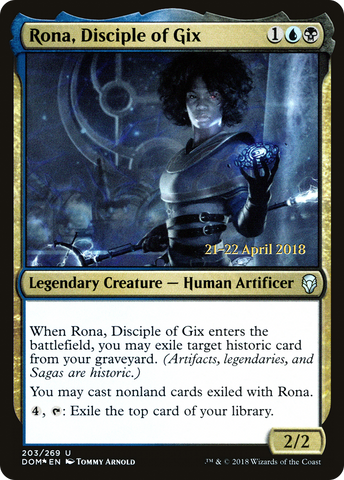 Rona, Disciple of Gix [Dominaria Prerelease Promos] - The Mythic Store | 24h Order Processing
