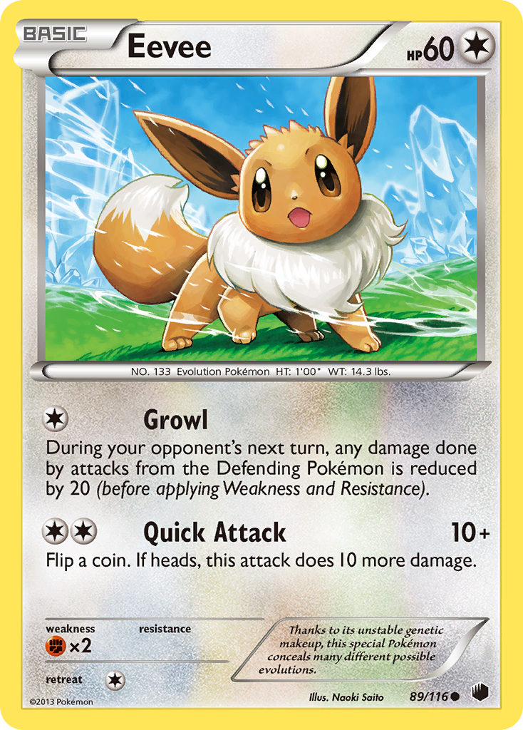 Eevee (89/116) [Black & White: Plasma Freeze] - The Mythic Store | 24h Order Processing