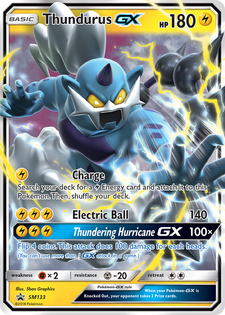 Thundurus GX (SM133) [Sun & Moon: Black Star Promos] - The Mythic Store | 24h Order Processing